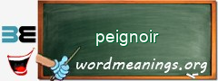 WordMeaning blackboard for peignoir